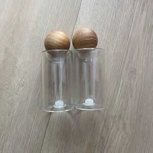 Sagaform Nature Salt & Pepper Shakers with Oak Stopper